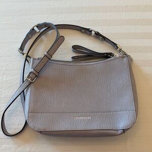 Calvin Klein Sonoma Bubble Lamb Messenger Crossbody Gray Bag